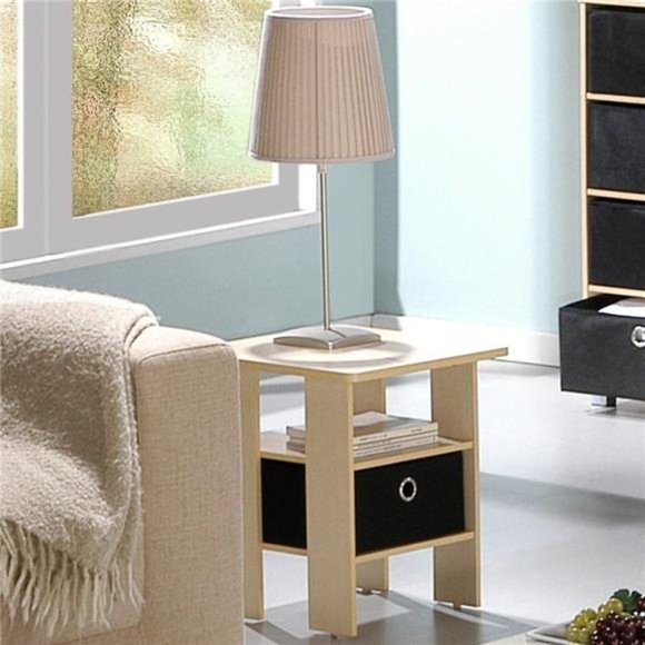 Andrey End Table / Side Table / Night Stand / Bedside Table with Bin Drawer - Picture 5 of 5